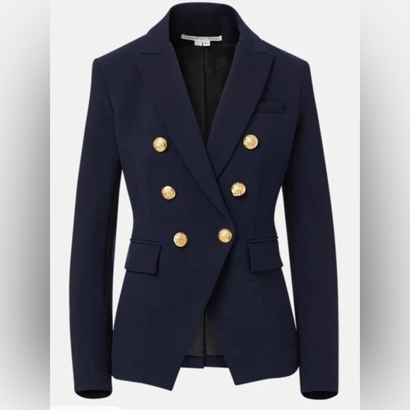 Veronica Beard Jackets & Blazers - Veronica Beard Miller Dickey Jacket Navy Double Breasted Blazer Gold Buttons 12